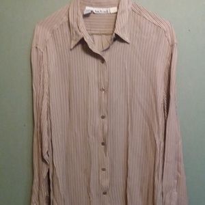 Anne Klein Tops - Anne Klein Pinstriped Button Up Blouse sz14 Anne Klein Tops - Anne Klein Pinstriped Button Up Blouse sz14